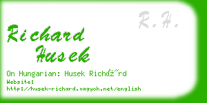 richard husek business card